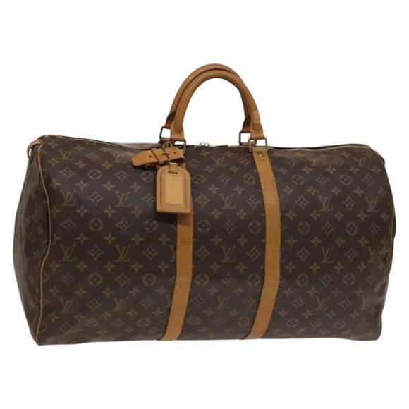 LOUIS VUITTON Monogram Keepall 55 Boston Bag M41424 LV Auth 132677 - Picture 1 of 16